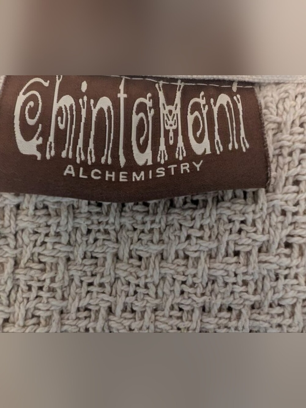 Chintamani Cream Fringe Knit Poncho Coat - Picture 5 of 6